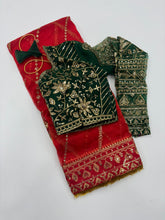 Load image into Gallery viewer, New Festival Wear Red Color Organza Silk Emboridered n Sequence Work Fancy Designer Saree With Unstitched Blouse