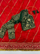 Load image into Gallery viewer, New Festival Wear Red Color Organza Silk Emboridered n Sequence Work Fancy Designer Saree With Unstitched Blouse