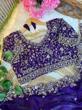 Load image into Gallery viewer, Outstanding Festival Wear Fendy Satin Silk Heavy Embroidery n Aarco Work Fancy Designer Saree With Stitched Blouse