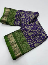 Load image into Gallery viewer, Dazzling Festive Wear Pure Soft Silk Print With Jacquard Work Fancy Designer Saree For Women