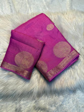 Load image into Gallery viewer, New Festive Wear Pure Soft Viscose Silk Jacquard Weaving Zari Work Fancy Designer Saree With Blouse