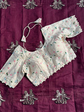 Load image into Gallery viewer, Captivating Party Wear Chanderi Cotton Embroidery n Tussels Work Fancy Designer Saree With Stitched Blouse