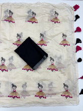 Load image into Gallery viewer, New Function Wear Chanderi Cotton Embroidery n Tussels Work Fancy Designer Saree With Blouse Piece