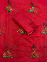 Load image into Gallery viewer, New Function Wear Chanderi Cotton Embroidery n Tussels Work Fancy Designer Saree With Blouse Piece