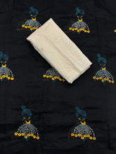 Load image into Gallery viewer, New Function Wear Chanderi Cotton Embroidery n Tussels Work Fancy Designer Saree With Blouse Piece