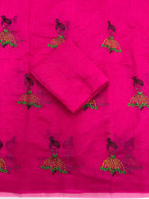 Load image into Gallery viewer, New Function Wear Chanderi Cotton Embroidery n Tussels Work Fancy Designer Saree With Blouse Piece