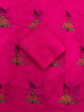 Load image into Gallery viewer, New Function Wear Chanderi Cotton Embroidery n Tussels Work Fancy Designer Saree With Blouse Piece