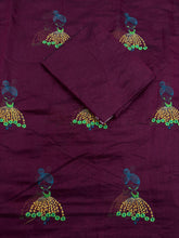 Load image into Gallery viewer, New Function Wear Chanderi Cotton Embroidery n Tussels Work Fancy Designer Saree With Blouse Piece