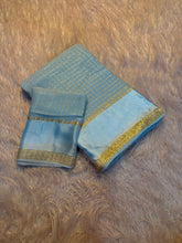 Load image into Gallery viewer, New Pure Viscose Georgette Jacquard Zari Weaving Work Fancy Designer Saree With Blouse Piece