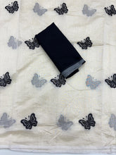 Load image into Gallery viewer, Divine Festive Wear Soft Chanderi Cotton Silk Butterfly Design Embroidery n Tussels Work Fancy Saree