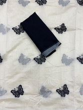 Load image into Gallery viewer, Divine Festive Wear Soft Chanderi Cotton Silk Butterfly Design Embroidery n Tussels Work Fancy Saree