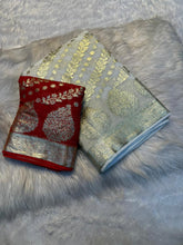 Load image into Gallery viewer, Glamorous Party Wear Pure Viscose Georgette Jacquard Weaving Work Fancy Designer Saree With Blouse