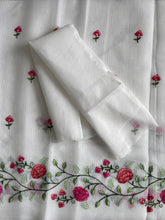 Load image into Gallery viewer, Divine Party Wear Pure Kota Doriya Flower Design Embroidery Work Fancy Designer Saree For Women