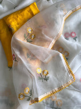 Load image into Gallery viewer, Marvellous Party Wear White Color Pure Chiffon Organza Silk Embroidery Work Fancy Desginer Saree With Blouse
