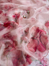 Load image into Gallery viewer, Glamorous Function Wear Peach Colour Soft Organza Silk Printed Hand Work Fancy Designer Saree With Unstitched Blouse