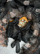 Load image into Gallery viewer, Dissemble Party Wear Black Colour Soft Organza Silk Printed Hand Work Fancy Designer Saree With Unstitched Blouse