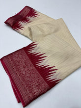Load image into Gallery viewer, New Function Wear Dola Silk Print With Jacquard Weaving Border Work Fancy Designer Saree