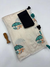 Load image into Gallery viewer, Luminous Party Wear Pure Soft Chanderi Silk Embroidery n Tussels Work Fancy Designer Saree With Unstitched Blouse