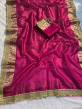 Load image into Gallery viewer, Charming Function Wear Banarasi Tissue Silk Jacquard n Lace Work Fancy Designer Saree With Blouse Piece
