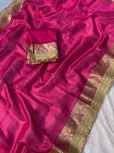 Load image into Gallery viewer, Charming Function Wear Banarasi Tissue Silk Jacquard n Lace Work Fancy Designer Saree With Blouse Piece