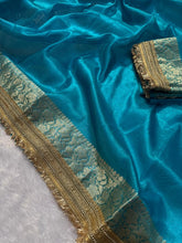 Load image into Gallery viewer, Charming Function Wear Banarasi Tissue Silk Jacquard n Lace Work Fancy Designer Saree With Blouse Piece