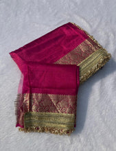 Load image into Gallery viewer, Charming Function Wear Banarasi Tissue Silk Jacquard n Lace Work Fancy Designer Saree With Blouse Piece