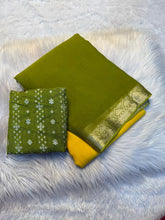 Load image into Gallery viewer, Ravishing Function Wear Double Shaded Pure Viscose Geogrette Jacquard Weaving Border Fancy Designer Saree