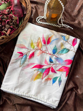 Load image into Gallery viewer, Exuberant Fucntion Wear Crape Satin Silk Digital Print N Cut Dana Handwork Fancy Designer Saree With Unstitched Blouse