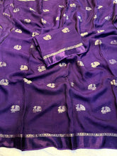 Load image into Gallery viewer, Forbearance Function Wear Pure Soft Viscose Silk Jacquard Design n Satin Border Fancy Designer Saree With Blouse Piece