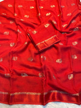 Load image into Gallery viewer, Forbearance Function Wear Pure Soft Viscose Silk Jacquard Design n Satin Border Fancy Designer Saree With Blouse Piece