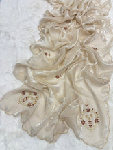 Load image into Gallery viewer, Entrancing Party Wear Golden Colour Fendy Satin Silk Handwork Fancy Designer Saree For Wedding