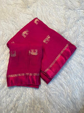 Load image into Gallery viewer, Scrupulous Function Wear Pure Soft Viscose Silk Jacquard Design n Satin Border Fancy Designer Saree With Blouse Piece