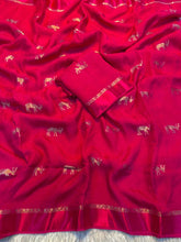 Load image into Gallery viewer, Scrupulous Function Wear Pure Soft Viscose Silk Jacquard Design n Satin Border Fancy Designer Saree With Blouse Piece