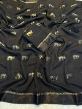 Load image into Gallery viewer, Scrupulous Function Wear Pure Soft Viscose Silk Jacquard Design n Satin Border Fancy Designer Saree With Blouse Piece
