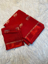 Load image into Gallery viewer, Scrupulous Function Wear Pure Soft Viscose Silk Jacquard Design n Satin Border Fancy Designer Saree With Blouse Piece