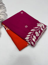Load image into Gallery viewer, New Designer Soft Chinnon Double Shaded Heavy Embroidery n Jari Work Saree For Wedding