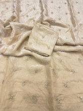 Load image into Gallery viewer, Graceful Function Wear Space Silk Leaf Design With Handwork Beads Saree Artistic Blouse Piece