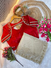 Load image into Gallery viewer, Luxurious Festive Wear Soft Handwork Cutdana n Heavy Border With Arco Work Fancy Designer Saree