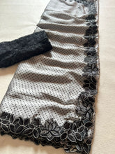 Load image into Gallery viewer, Splendorous Party Wear Rangoli Silk Cut Work Border n Embroidery Saree With Contrast Blouse Piece