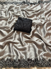 Load image into Gallery viewer, Splendorous Party Wear Rangoli Silk Cut Work Border n Embroidery Saree With Contrast Blouse Piece