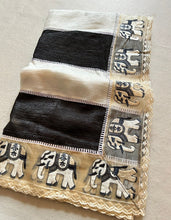 Load image into Gallery viewer, Attractive Party Wear Crush Silk Embroidery Kalamkari Print Cut Work Border Fancy Saree For Occasion