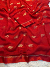 Load image into Gallery viewer, Traditional Wedding Wear Pure Soft Viscose Silk Jacquard Design n Satin Border Fancy Saree With Elegant Blouse Piece