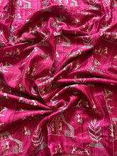 Load image into Gallery viewer, Contemporary Party Wear Soft Handloom Silk Digital Print Golden Border Fancy Designer Saree With Blouse Piece