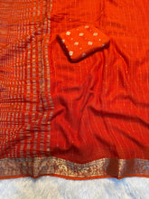 Load image into Gallery viewer, Graceful Function Wear Pure Viscose Jacquard Weaving Work Checks Design Rich Pallu Fancy Designer Saree