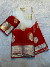 Load image into Gallery viewer, Charismatic Wedding Wear Viscose Georgette Jacquard Weaving Work Fancy Designer Saree With Blouse