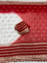 Load image into Gallery viewer, Graceaura Party Wear Viscose Georgette Jacquard Weaving n Sequence Border Work Fancy Designer Saree For Reception