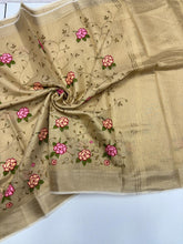 Load image into Gallery viewer, Exquisite Festive Wear Pure Silk Jacquard Border Embroidery Work Designer Saree With Blouse Piece