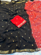 Load image into Gallery viewer, Mellifluous Party Wear Pure Viscose Silk Jacquard Weaving Work Rich Pallu Fancy Designer Saree With Blouse Piece