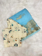 Load image into Gallery viewer, Beautiful Wedding Wear Soft Silk Jacquard Weaving Zari With Hand Work Fancy Designer Saree With Stitched Blouse