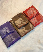 Load image into Gallery viewer, Gorgeous Party Wear Viscose Tissue Weaving Silk Zari Work Fancy Designer Saree With Blouse